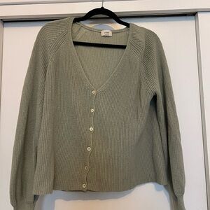 Aritzia Green Cardigan